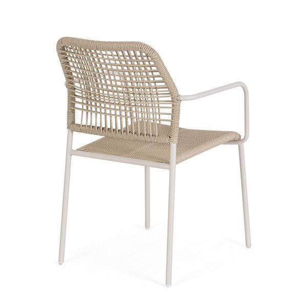 Бежов/в естествен цвят метален градински стол Jable – Bizzotto-image-4