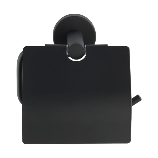 Матово черно стенен държач за тоалетна хартия от неръждаема стомана Bosio – Wenko-image-2