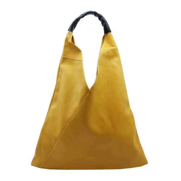 Жълта чанта от естествена кожа Panna - Andrea Cardone
