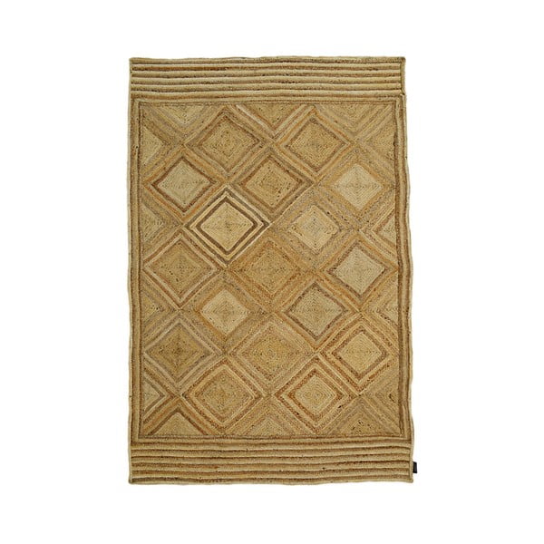 Ръчно тъкан килим от юта Горчица, 120 x 180 cm - Bakero