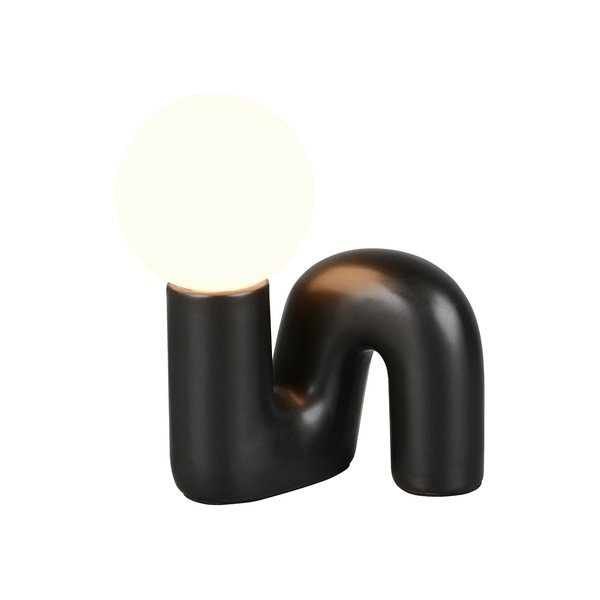 Черна керамична настолна лампа (височина 21,5 cm) Quinn – Reality-image-2