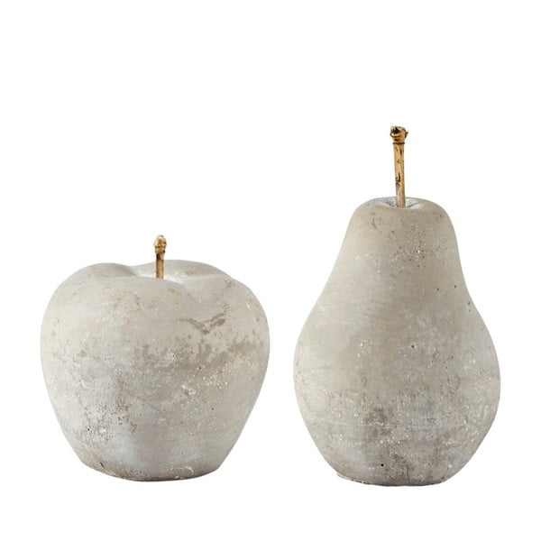 Комплект от 2 статуетки Applepie с круша и ябълка, 5,5 x 9,5 cm - KJ Collection