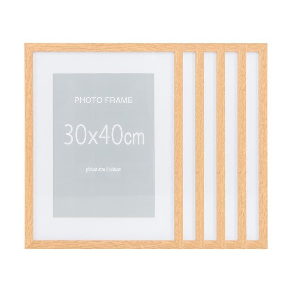 Рамка 5 бр. в естествен цвят 30x40 cm Marbella – House Nordic