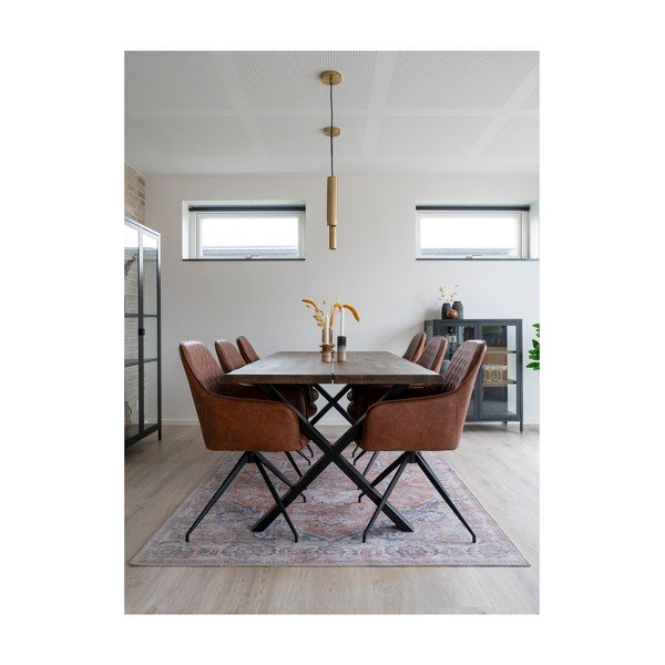 Светлокафяв тапициран трапезен стол Harbo – House Nordic-image-3