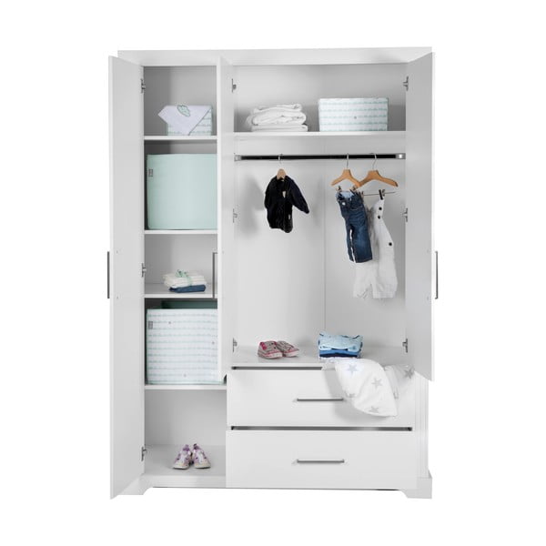 Бял детски гардероб 139x199 cm Maxi - Roba-image-3