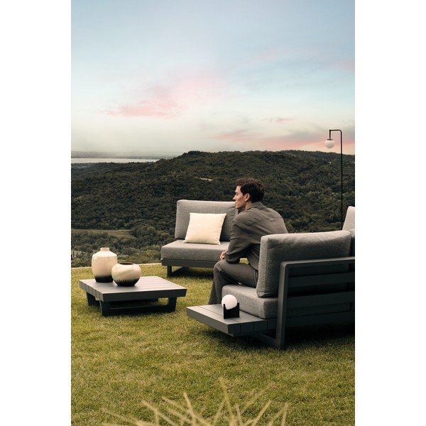 Черна метална LED затъмняваща се настолна лампа с пластмасов абажур (височина 16 cm) Cardamom – Bizzotto-image-1