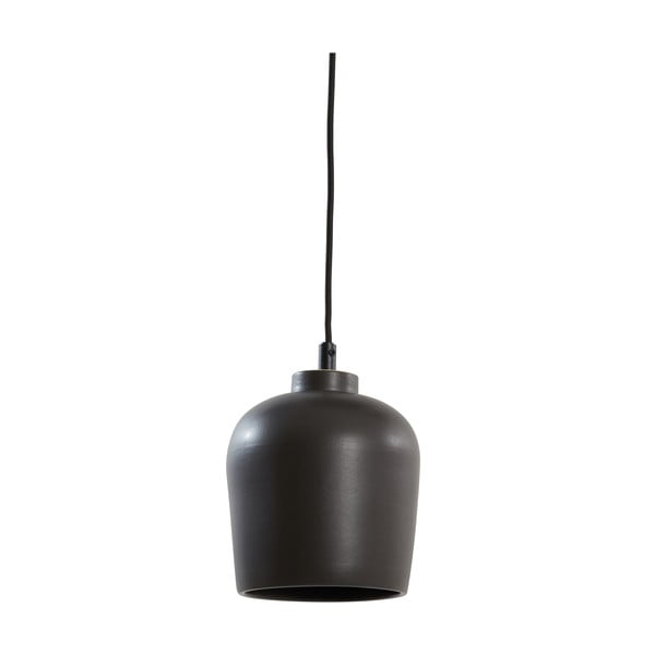 Черна лампа за таван с керамичен абажур ø 18 cm Dena - Light & Living