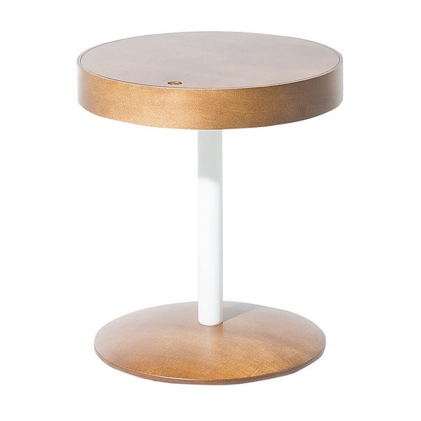 Odkládací stolek v dekoru tmavého dřeva Monobeli Starlie, ø 40 cm