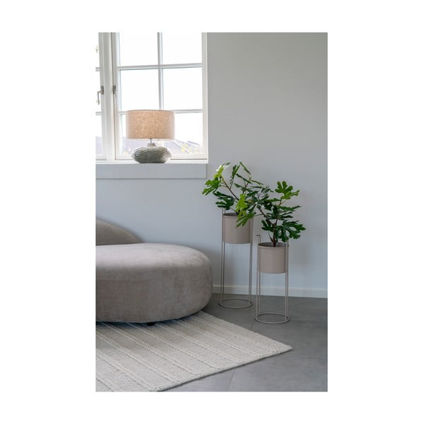 Керамична настолна лампа в цвят каки с текстилен абажур (височина 44 cm) Oldham - House Nordic-image-1