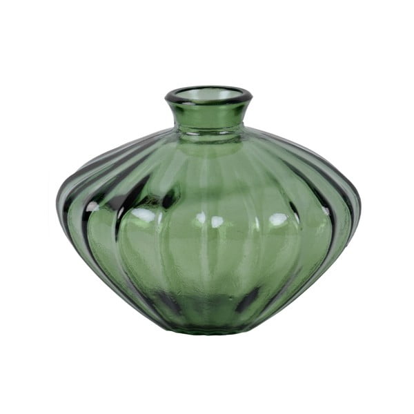 Зелена ваза от рециклирано стъкло Etnico, височина 14 cm - Ego Dekor