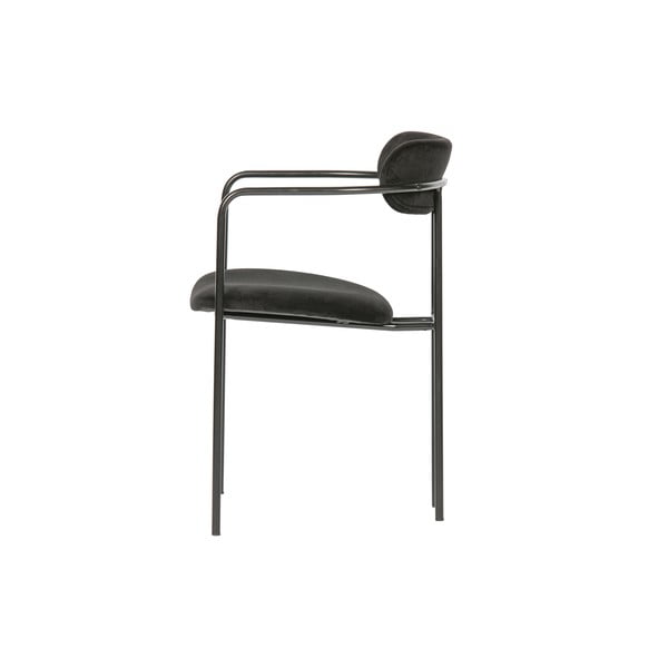 Черен кадифен стол за хранене Ivy - WOOOD-image-3