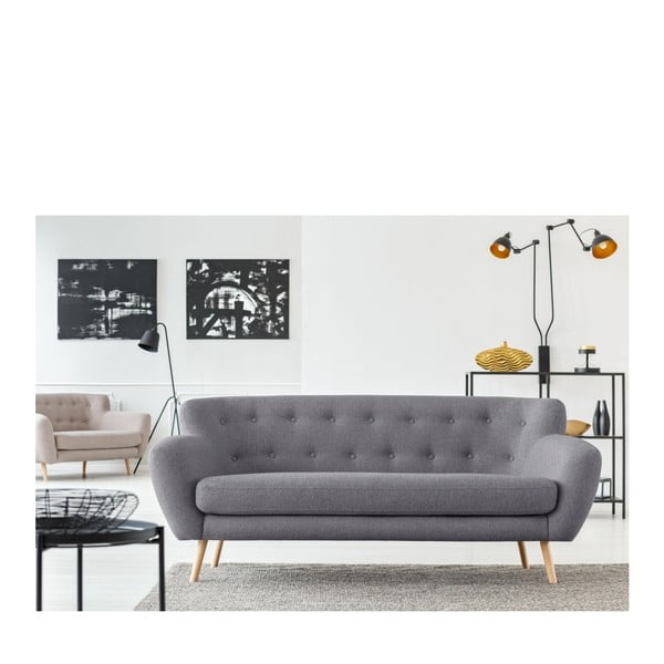 Сив диван Cosmopolitan Design, 192 см London - Cosmopolitan Design-image-3