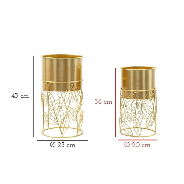 Метални покрития за кашпи в комплект от 2 бр. ø 23 cm Livi – Mauro Ferretti-image-3