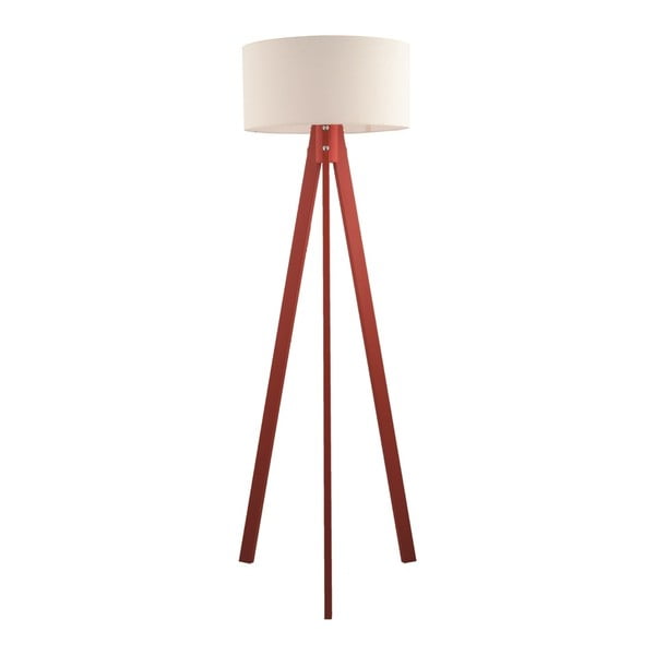 Свободностояща лампа с дървени крака и бял абажур Tripod - Masivworks