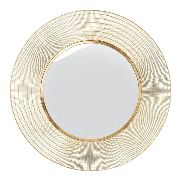 Zrcadlo zlaté barvy Kare Design Nimbus, ⌀ 90 cm