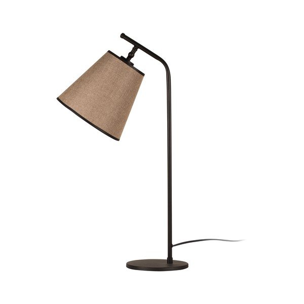 Černá stolní lampa s béžovým stínidlem Don-image-1