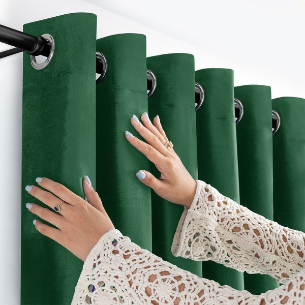 Зелена затъмняваща завеса 530x270 cm Velto – Filumi-image-2