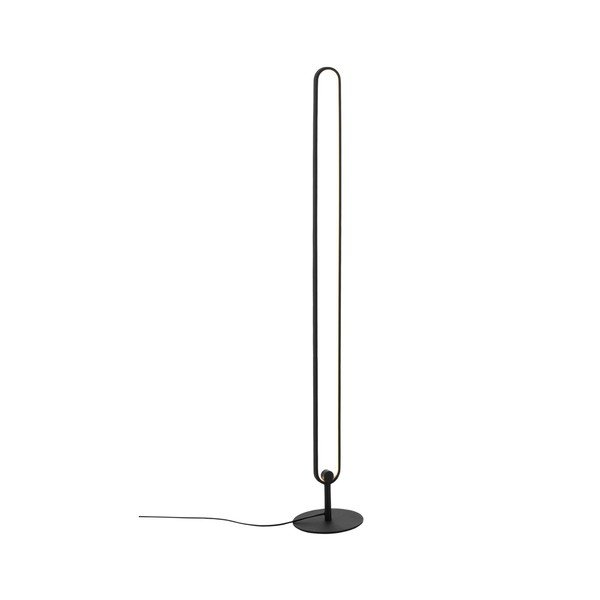Матово черно метална LED затъмняваща се подова лампа (височина 130 cm) Loop – Ellos Home-image-3