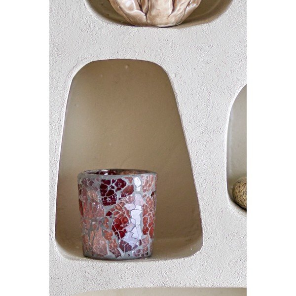 Стъклен свещник за чаена свещ Evalyn – Bloomingville-image-1