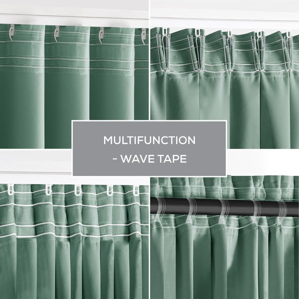 Светлозелено затъмняващо перде 140x245 cm Kierra – Restilo-image-2