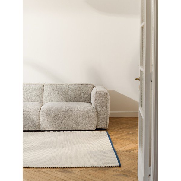 Синя/бежова ръчно изработена вълнена пътека 80x170 cm Lenu – noo.ma-image-3