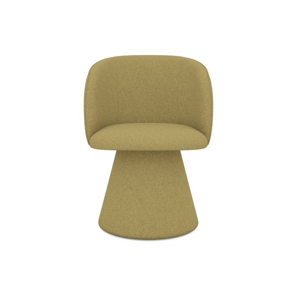 Тапициран трапезен стол в цвят горчица Maia – Makamii-image-1