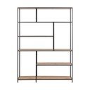 Черна/естествена библиотека от декор от дъб  135x185 cm Seaford – Actona