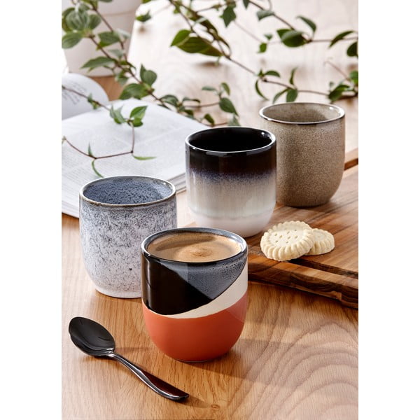 Черно-бяла керамична чаша Cafe, 300 ml - Ladelle-image-2