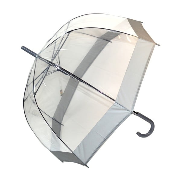 Transparentní deštník s bílými detaily Ribbon