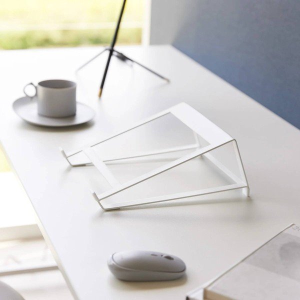 Бяла метална стойка за лаптоп Tower – YAMAZAKI-image-1