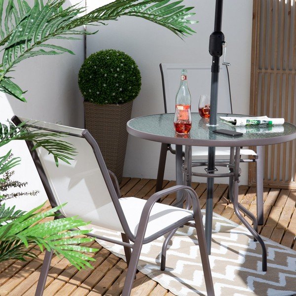 Черно-бял градински стол Clasic - LDK Garden-image-1