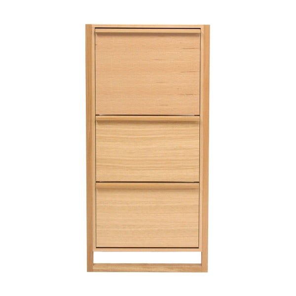 Накланяща се стойка за обувки от декор от дъб  естествена NewEst – Woodman-image-2