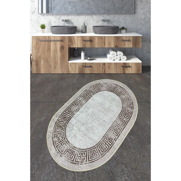 Светлокафяв килим за баня 70x120 cm Arturo – Foutastic-image-1