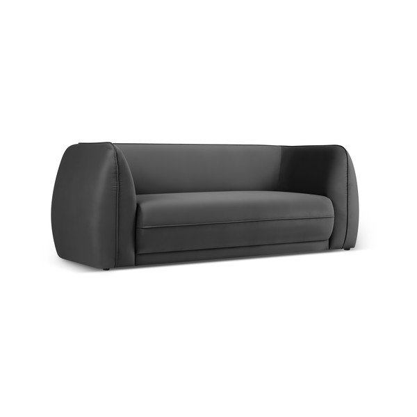 Тъмносив кадифен диван 190 cm Lando - Micadoni Home-image-2