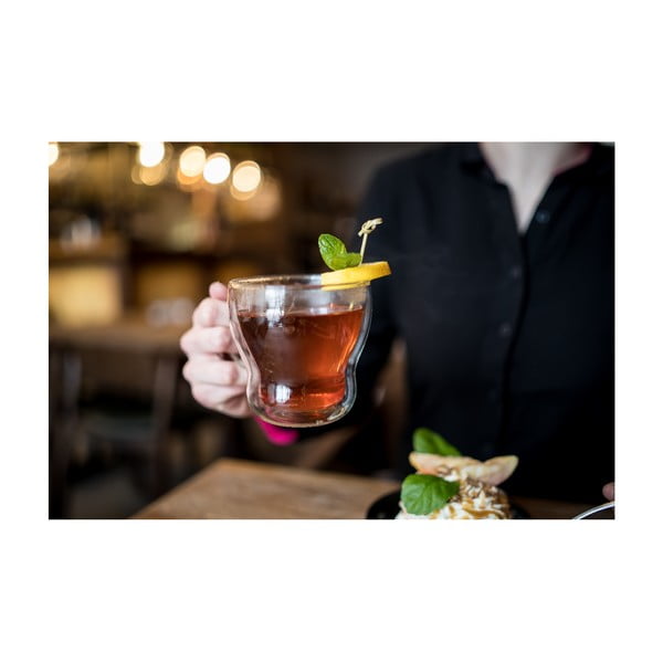 Стъклени чаши в комплект 2 бр. за капучино/с двойни дъна 370 ml Bolla – Vialli Design-image-2