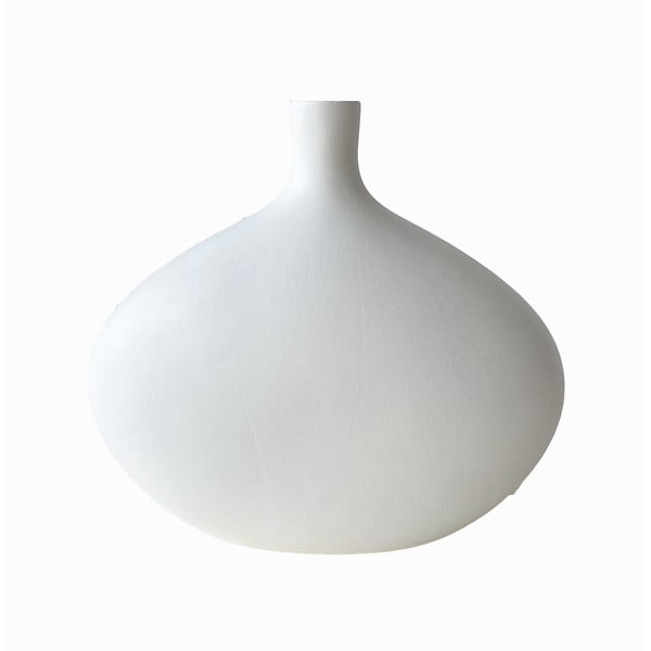 Бяла керамична ваза, височина 25 cm Platy - Rulina