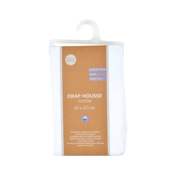 Еластичен муселинов чаршаф за детско креватче 60x120 cm – Bébé Douceur-image-3