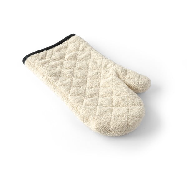Комплект от 2 бежови памучни кухненски ръкавици - Hendi