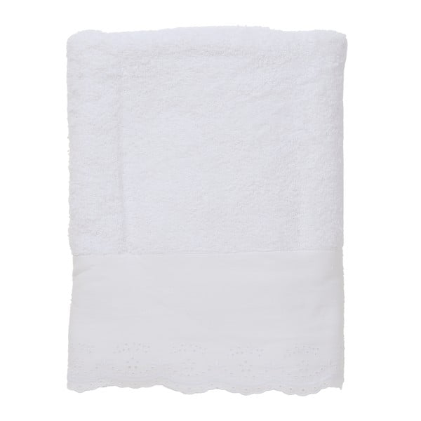 Bílý ručník Clayre & Eef Barreau, 140 x 70 cm