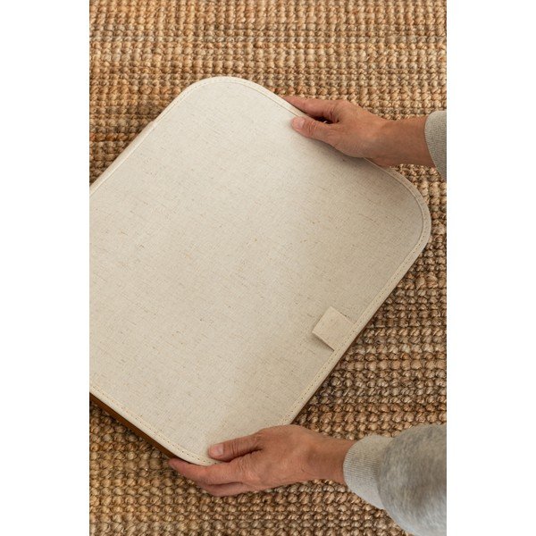 Кремав текстилен кош за пране Bamboo/Linen – Bigso-image-3