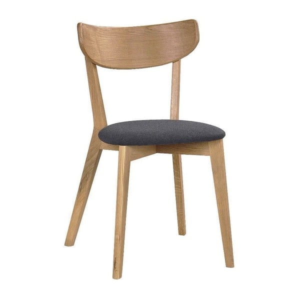 Стол за хранене от кафяв дъб с тъмносива седалка Ami - Rowico