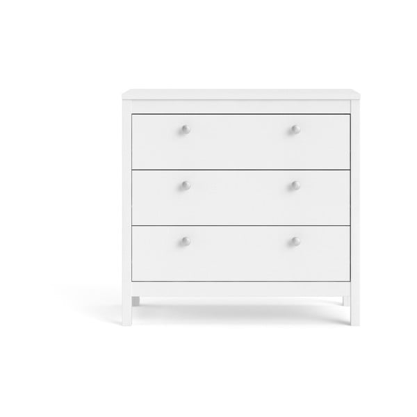 Бял нисък скрин 82x80 cm Madrid – Tvilum-image-2