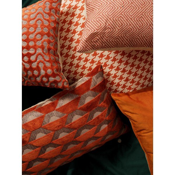 Оранжево-бяла външна възглавница , 50 x 50 cm Poule - Hartman-image-1