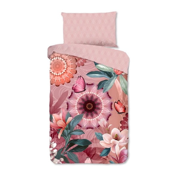 Розово фланелено спално бельо , 140 x 200 cm Tlingit - HIP