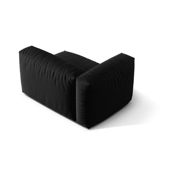 Черен модул за диван (ляв ъгъл) Martina – Micadoni Home-image-3
