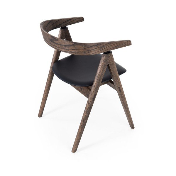 Черно-кафяв дъбов трапезен стол Ava - Gazzda-image-3