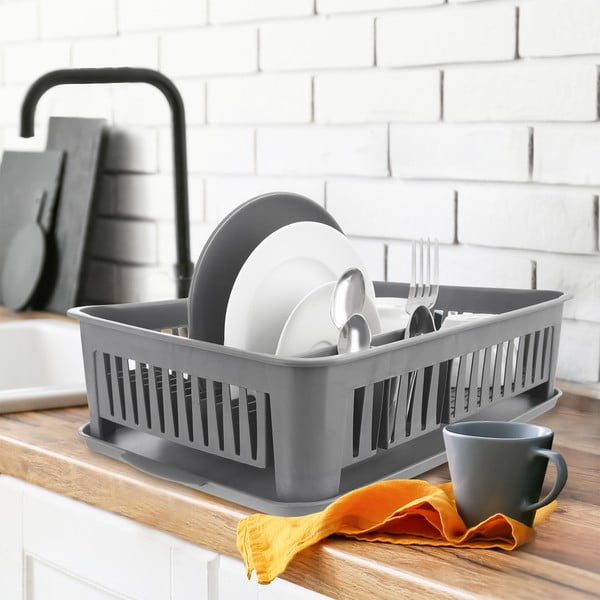 Сива пластмасова тавичка за оттичане – Orion-image-1