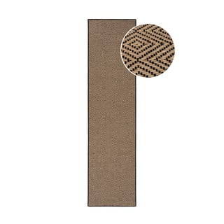 Черно-естествена ютена пътека 60x230 cm Diamond – Flair Rugs