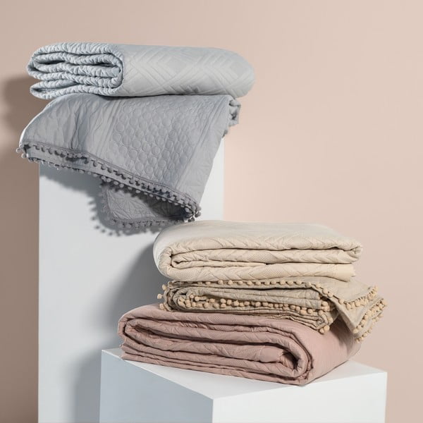 Бежово покривало за легло 170x270 cm Meadore – Restilo-image-4