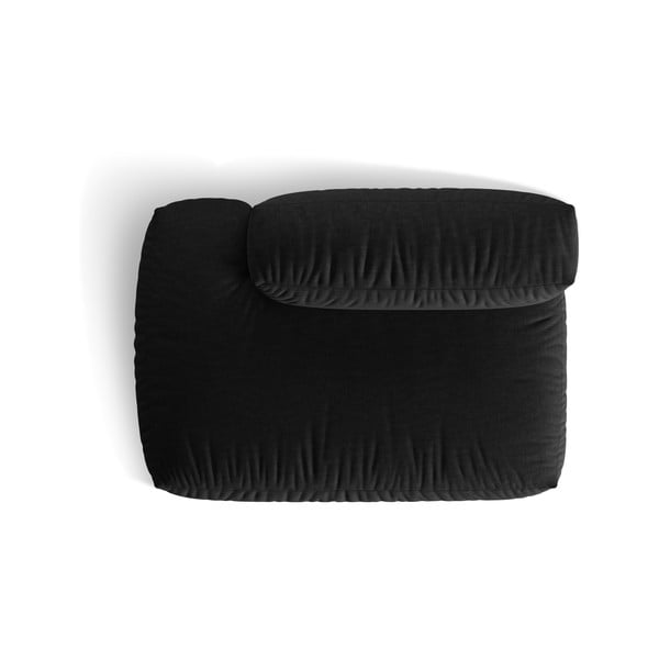 Черен модул за диван (ляв ъгъл) Martina – Micadoni Home-image-4